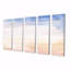 Pastel abstrait avec taches bleu-rose et beige foncé - ensemble de 5 reproductions d'art sur toile tendue
