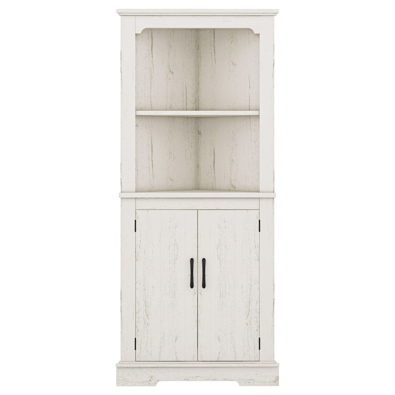 Grande armoire d'angle avec portes, Beige