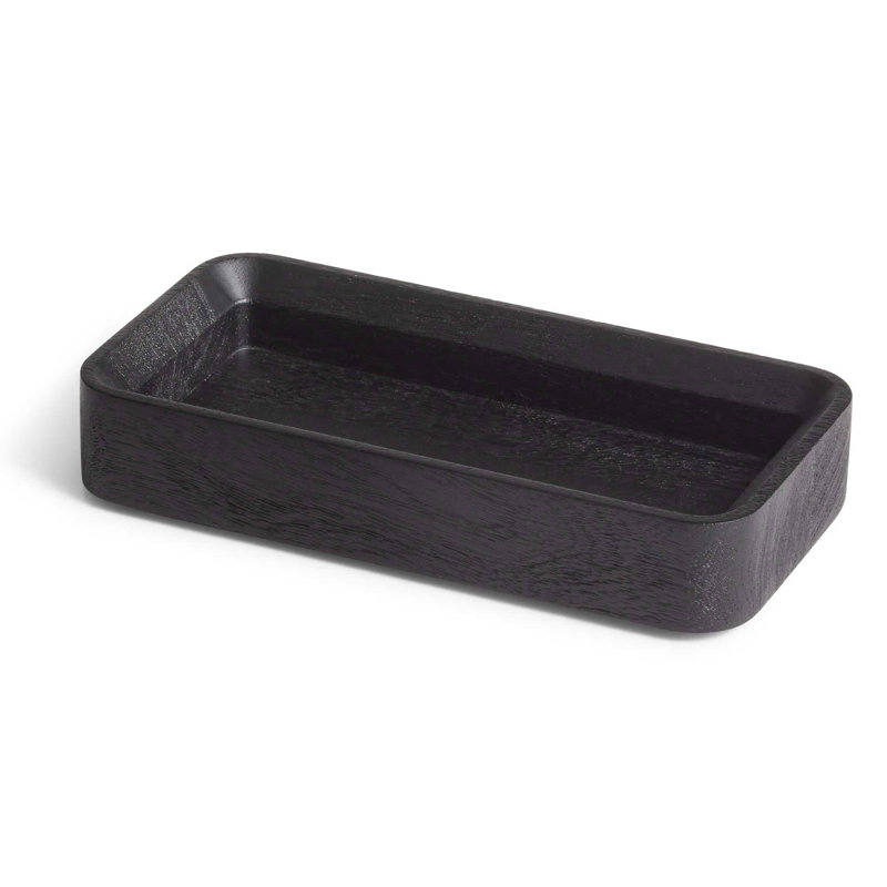 Square One Stacking Tray, Black Stained Acacia