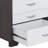 Eloy White & Black Finish Accent Table