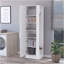Grande armoire de rangement à 2 portes et 6 tablettes Greenville - blanc