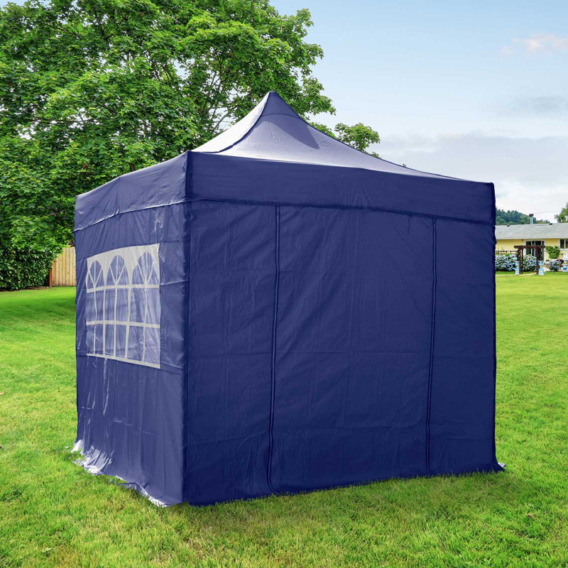 Hooten 0.99m x 0.99m Steel Pop Up Gazebo, Blue