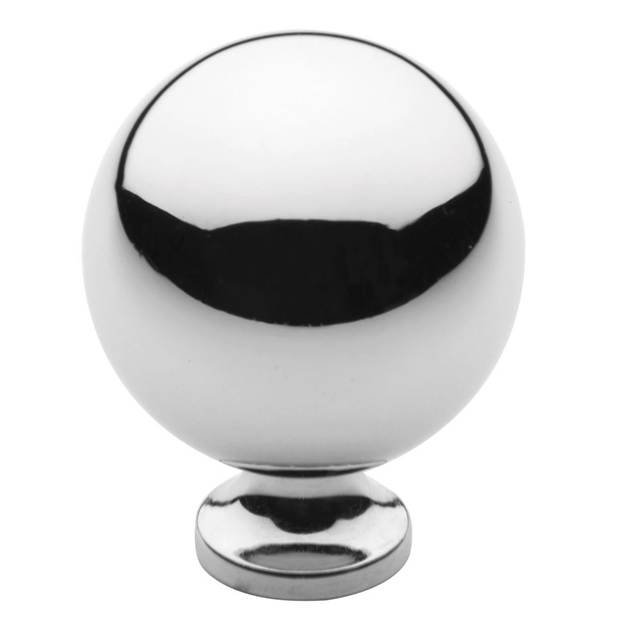 1 1/4" Diameter Round Knob, Polished Chrome