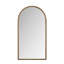 Miroir arqué doré pleine longueur avec support robuste pour une chambre à coucher élégante et un espace de vie doré stable
