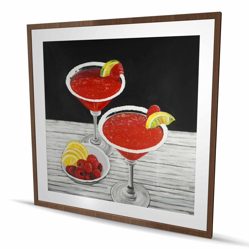 Two Cosmopolitan - Black Kitchen Framed Matted Print | Decor