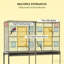 Maison d'oiseaux spacieuse, cage à oiseaux roulante, avec étagère de rangement-125385380