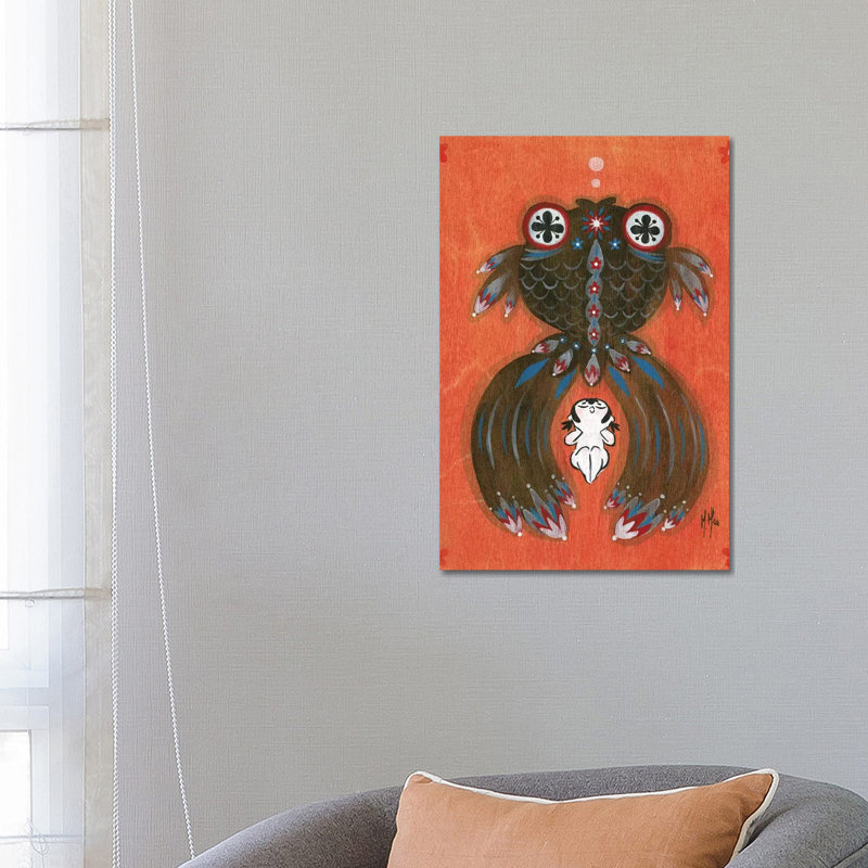 Folk Blessings - Goldfish by Martin Hsu - Wrapped Canvas Painting, 66.04 cm H x 45.72 cm W x 1.91 cm D