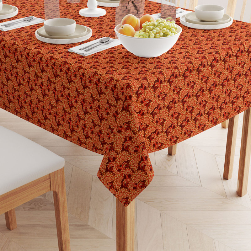 Rectangular Tablecloth, 100% Cotton, Floral 170, 104" x 52"