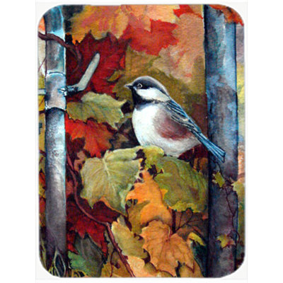 Planche à découper en verre trésors caroline Fence Sitter Chickadee
