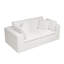 Canapé modulaire en velours côtelé modulaire 2 pièces 78,8 * 39,4 "sans assemblage, canapé comprimé pour salon / chambre à coucher / appartement, blanc-964033899-964033893
