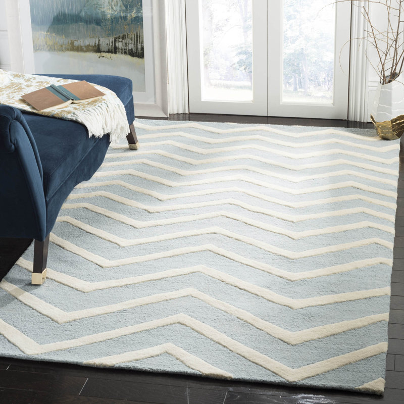 Waltham Chevron Wool Hand Woven Area Rug, Rectangle 152 x 244 cm
