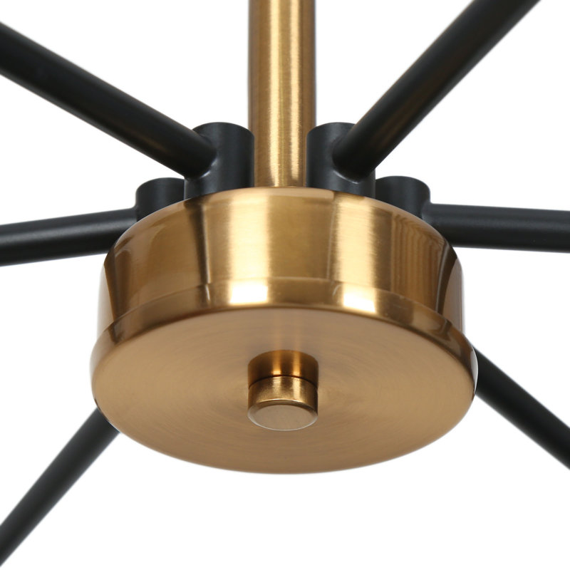 Miaisabella 6-Light Sputnik Modern Linear LED Chandelier