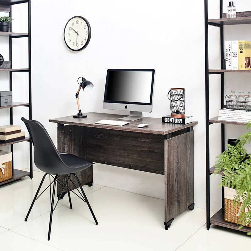 Bureau d'écriture rustique gris avec résistance aux taches - eau et chaleur, tableau classé E0, 2 fois plus épais, fabriqué en bois composite imperméable, résistant aux rayures et aux taches, classé double