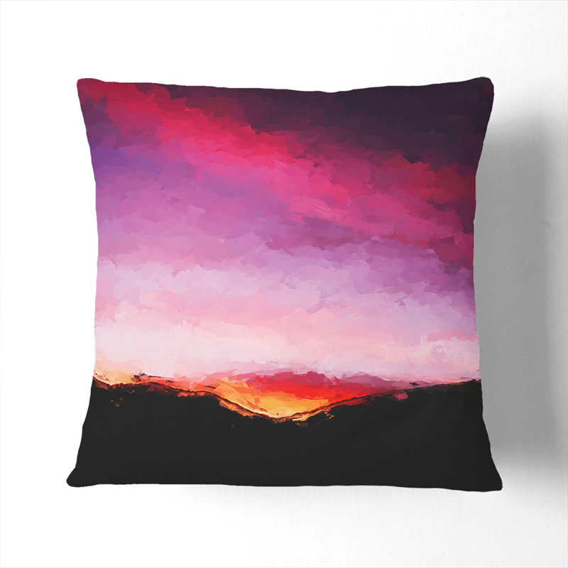 Square Cushion, Black, 55cm H x 55cm W x 20cm D