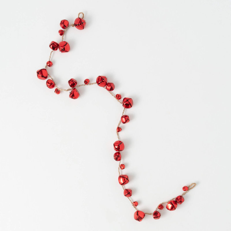 Guirlande 48 "Christmas Mixed Red Jingle Bell, rouge