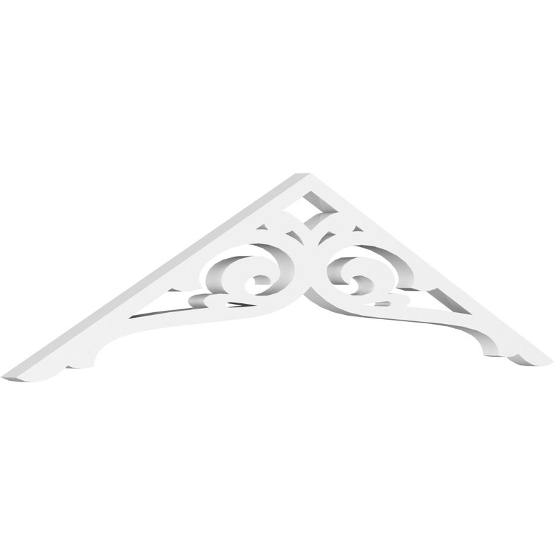 Bordeaux Architectural Grade PVC Gable, 9" H x 36" W x 1" D, 6/12