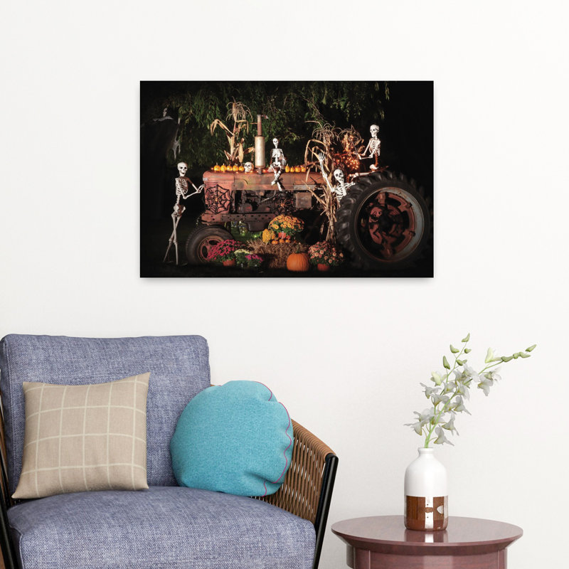 Halloween d'Halloween, art automnal contemporain, H 16 po x l 24 po