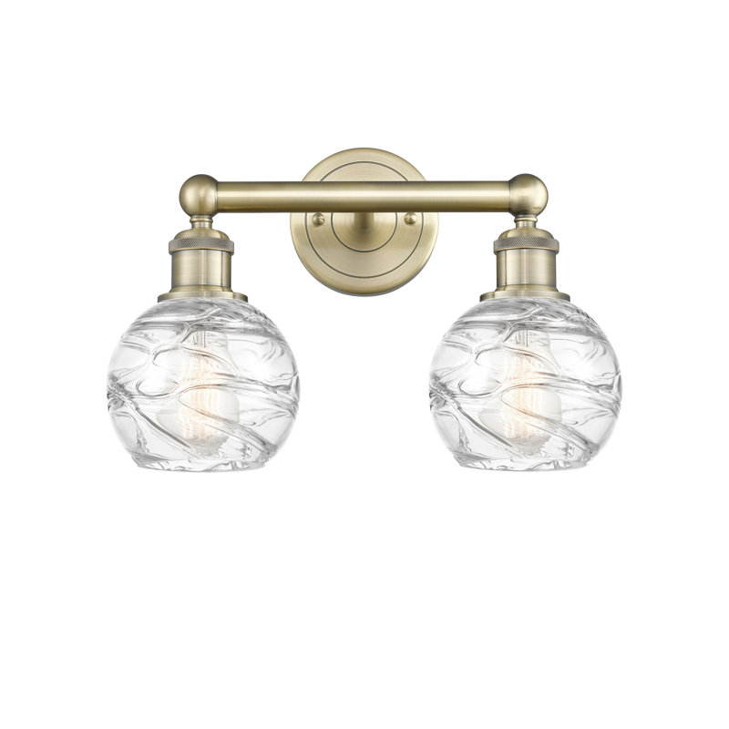 Cambria 2 - Light Dimmable Vanity Light, Antique Brass, Clear