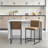 Counter Height Upholstered Linen Bar Stools Set of 2-107881444