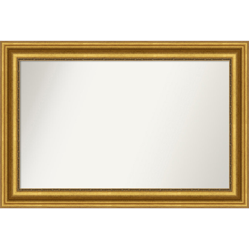 Miroir de salle de bain Jashawna, 26,75 po x 39,75 po, Doré