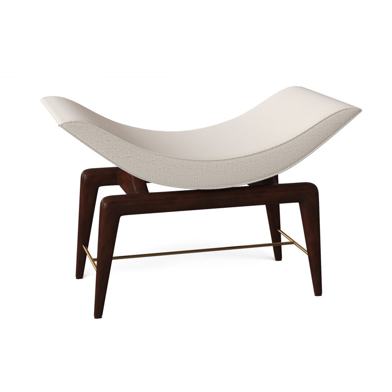 Saddle Upholstered Bench, Venice Ivory