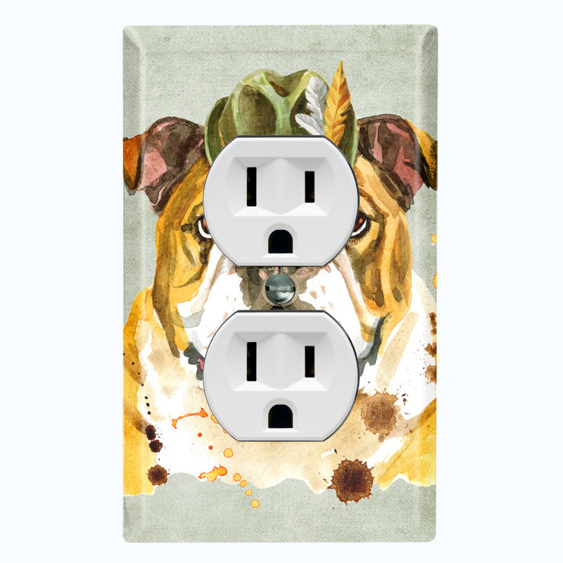 Patterned 1 - Gang Toggle Light Switch Standard Wall Plate