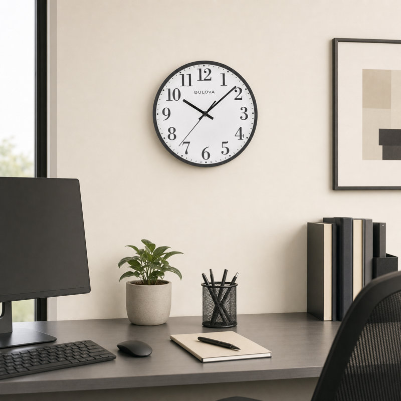 Bulova Cubicle 10.5" Wall Clock, C5009