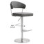 Upholstered Counter Stool with Metal Frame-1391162380