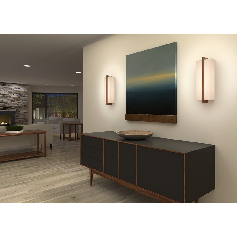 Via Flush Mount Sconce, Walnut