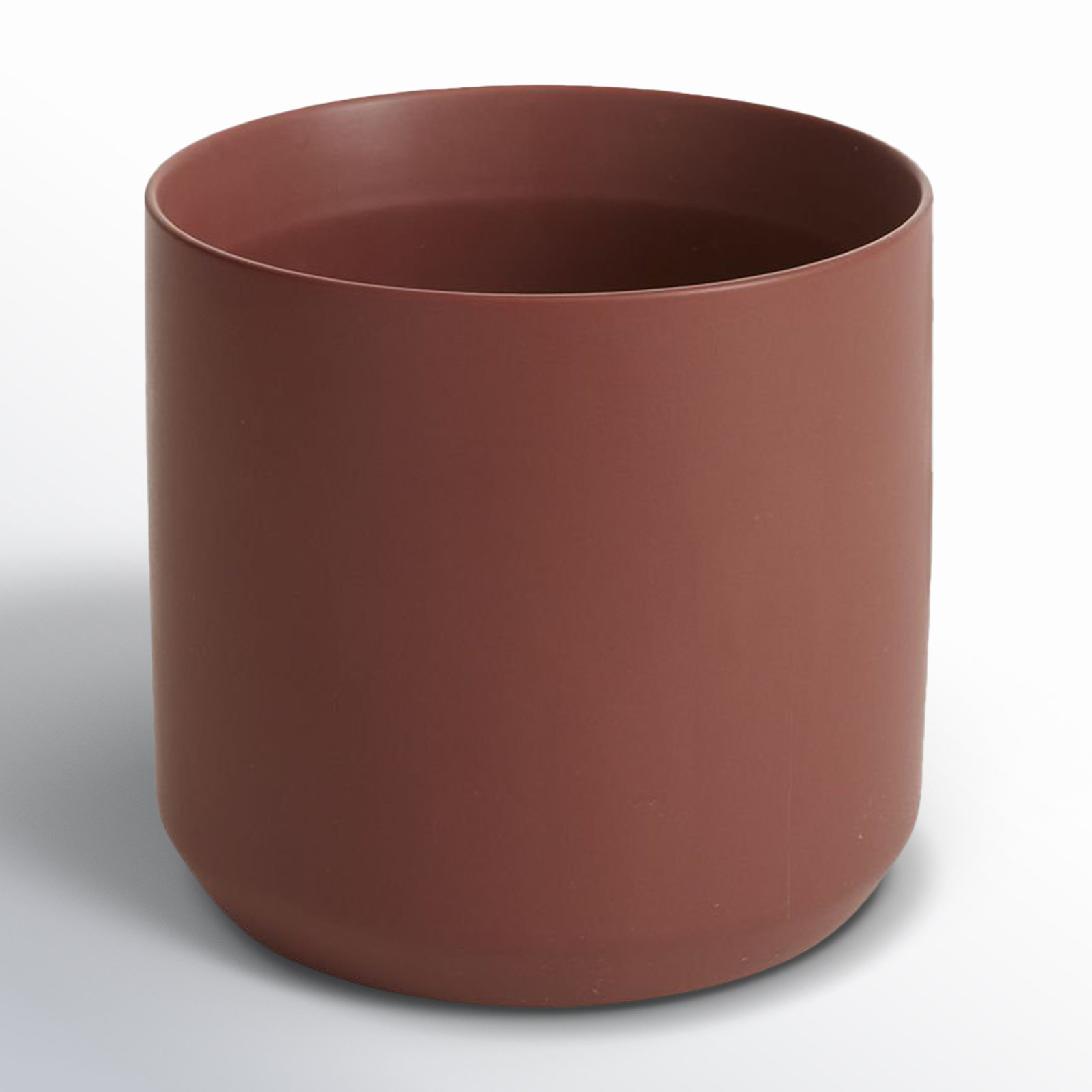 Parsons Handmade Ceramic Pot Planter, 10" H x 10.75" W x 10.75" D, Brown