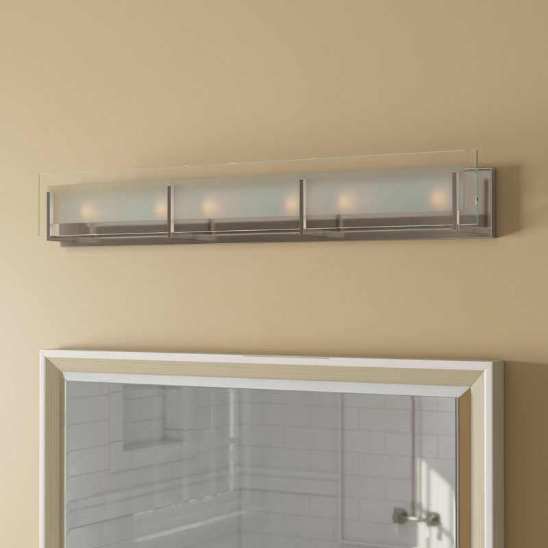 Barre d'éclairage de salle de bain à intensité variable 6 lumières Latitude, Nickel brossé, G-9 60 W