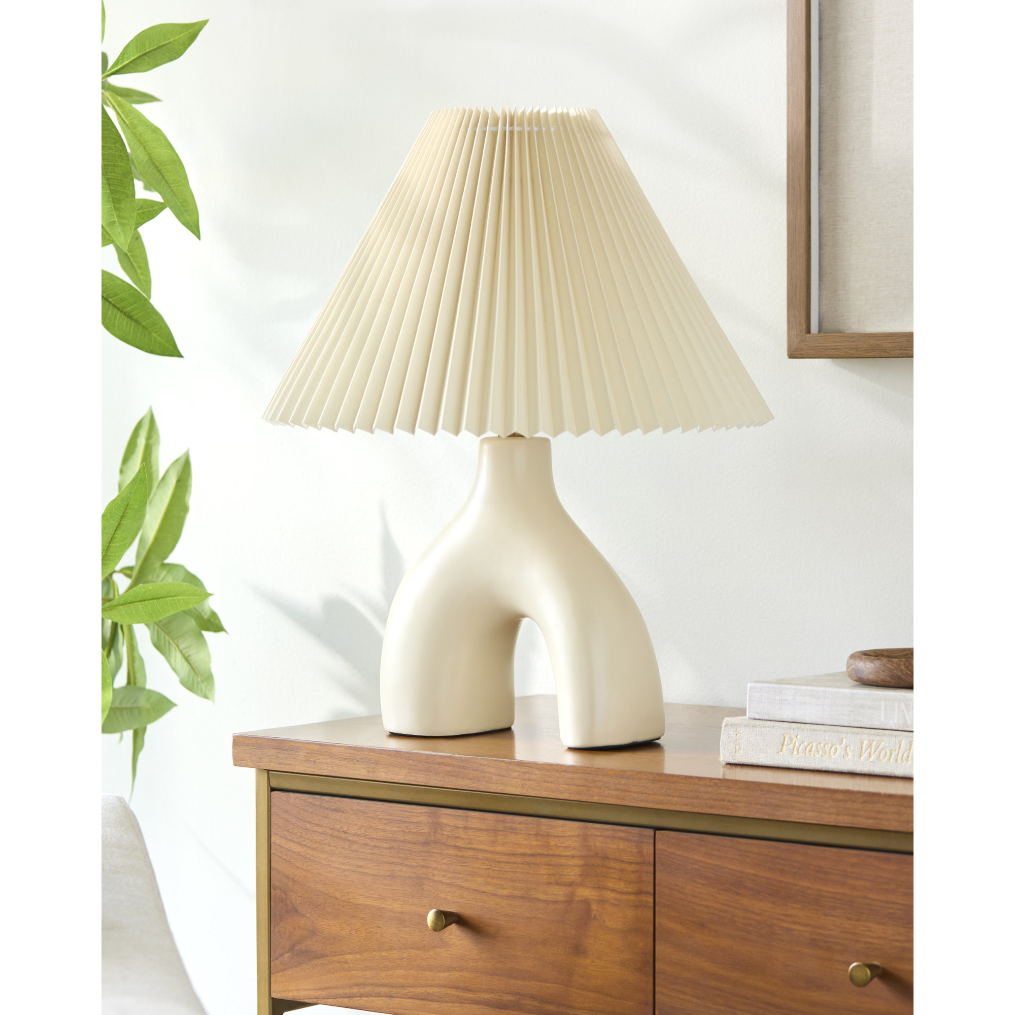 Celes Table Lamp, Cream, Cream