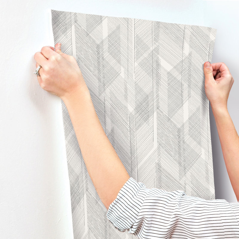Bryant Evergreen Crosshatch Wallpaper, Black