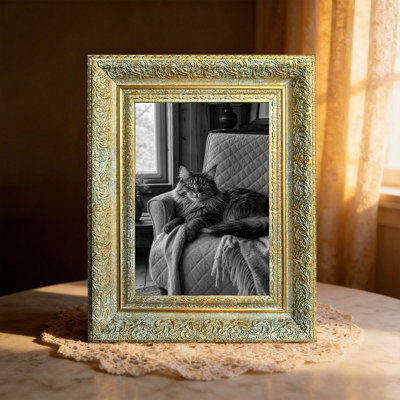 8" x 10" Antique Gold 1PC Portrait Picture Frame for Travel Memory Display