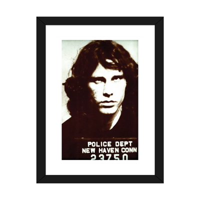 Jim Morrison Mug Shot II - Graphic Art Print