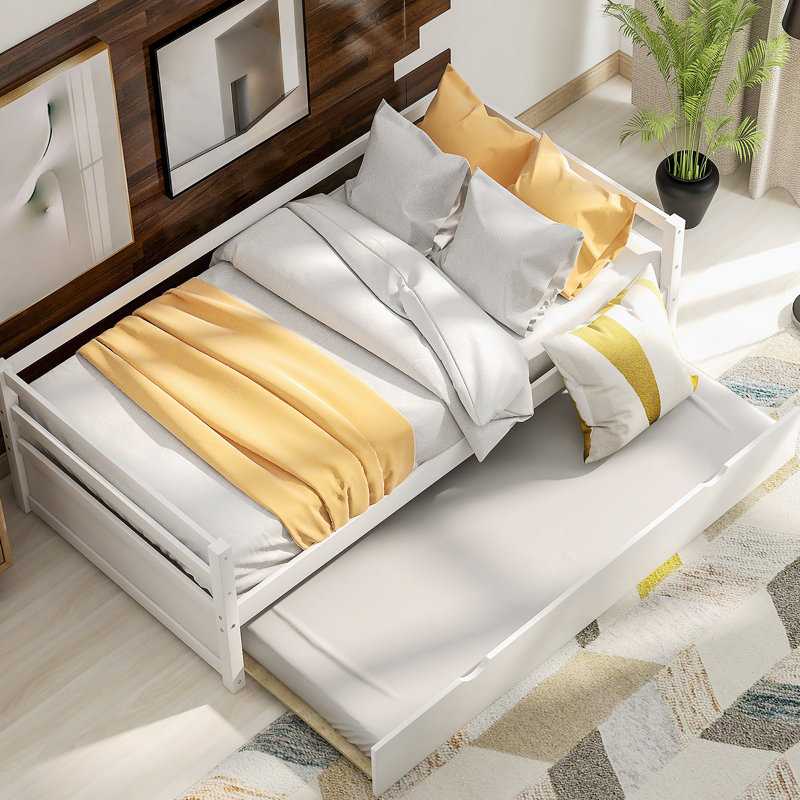 Daybed With Trundle Frame Set, White