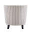 Fauteuil demi-tonneau rembourré à rayures