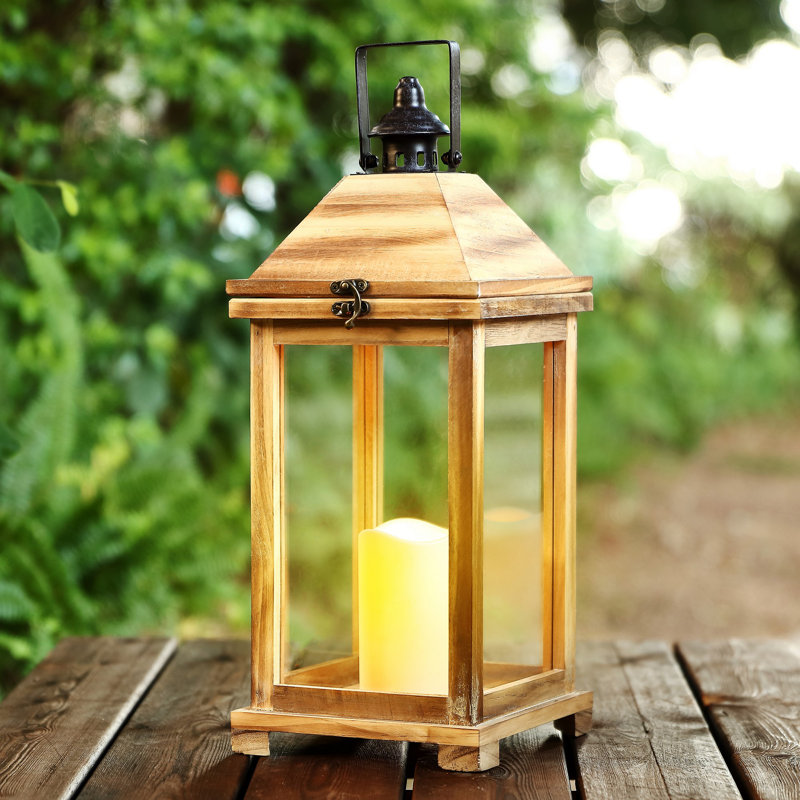 Elida Battery Powered Square / Rectangular Lantern, 18.25" H x 7" W x  7" D