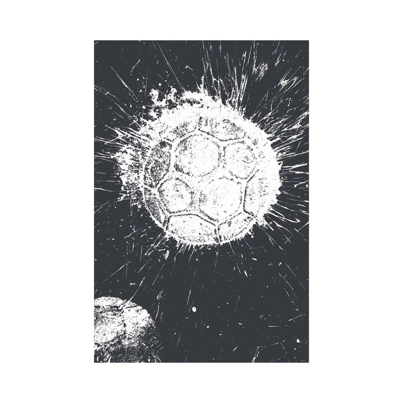 Football - reproduction d'art mural - toile tendue, 12" x 8", Gallery Wrapped Canvas, No Frame