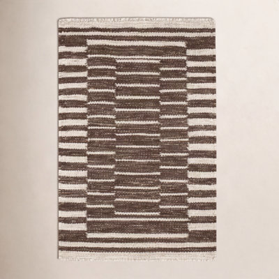 Tapis en laine naturel tissé à la main Heights