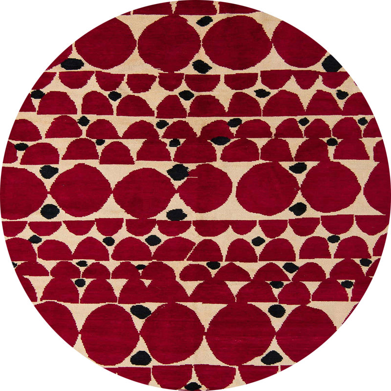 Polka Dots Indoor Rug, Round 4'