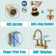 4 Inch 2-Handle High Arc Bathroom Faucet with Supply Hoses and Pop-up Drain