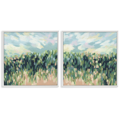 «Abstract Tall Wheat Grass Field», ensemble de 2 giclées par June Erica Vess