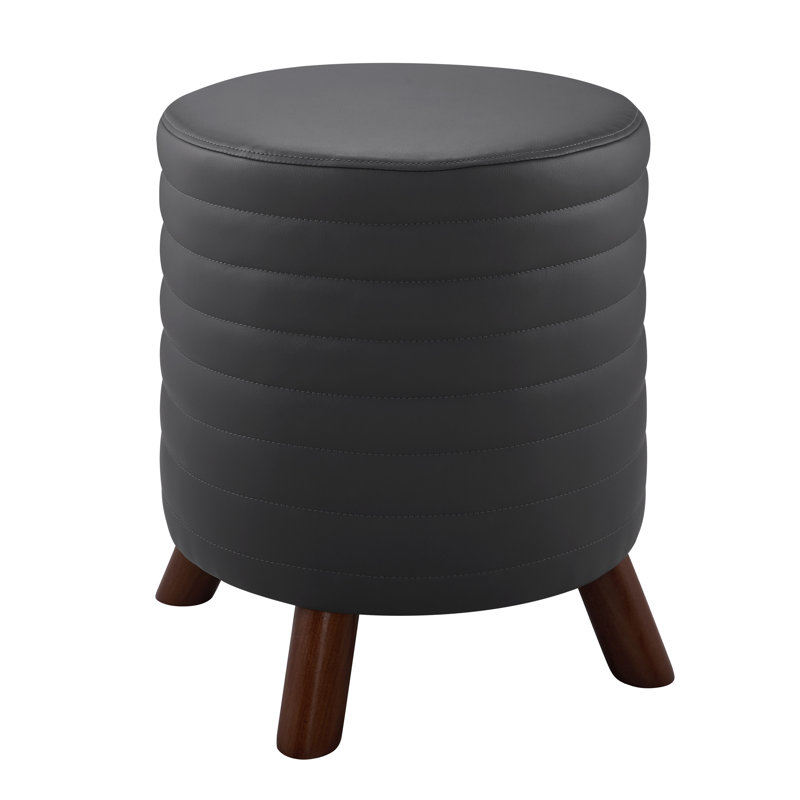 Annunciato Solid Wood Accent Stool, Gray