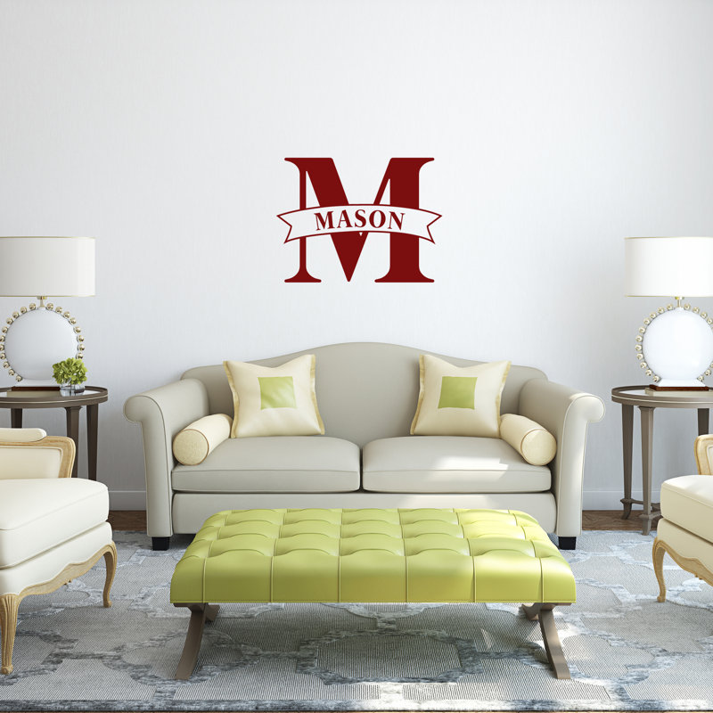 Text & Numbers Wall Decal, Cranberry, Yes