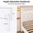 Diamond Button Design Bed Frame with Height-Adjustable Headboard, Charging Station, RGB LED Lights, Easy to Assemble-1819119434-1819119432