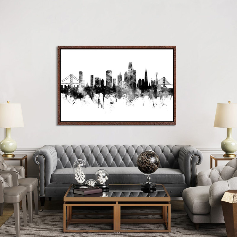 San Francisco California Skyline by Michael Tompsett - Print on Canvas, 101.6cm H x 152.4cm W x 3.81cm D