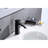 Single Handle Bathroom Sink Faucet With Waterfall Spout And Pop - Up Drain For Overflow Sinks, Matte Black High Strength Corrosion Stainless Steel, Stable Water Flow Temperature Control  Overflow ,-121628481