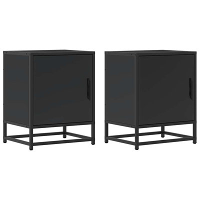 40cm W Metal Bedside Table