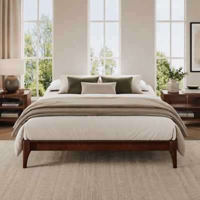 Bamboo Solid Wood Platform Bed Frame